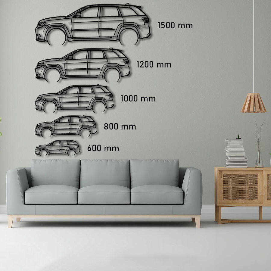Jeep Grand Cherokee Raised Steel Wall Art