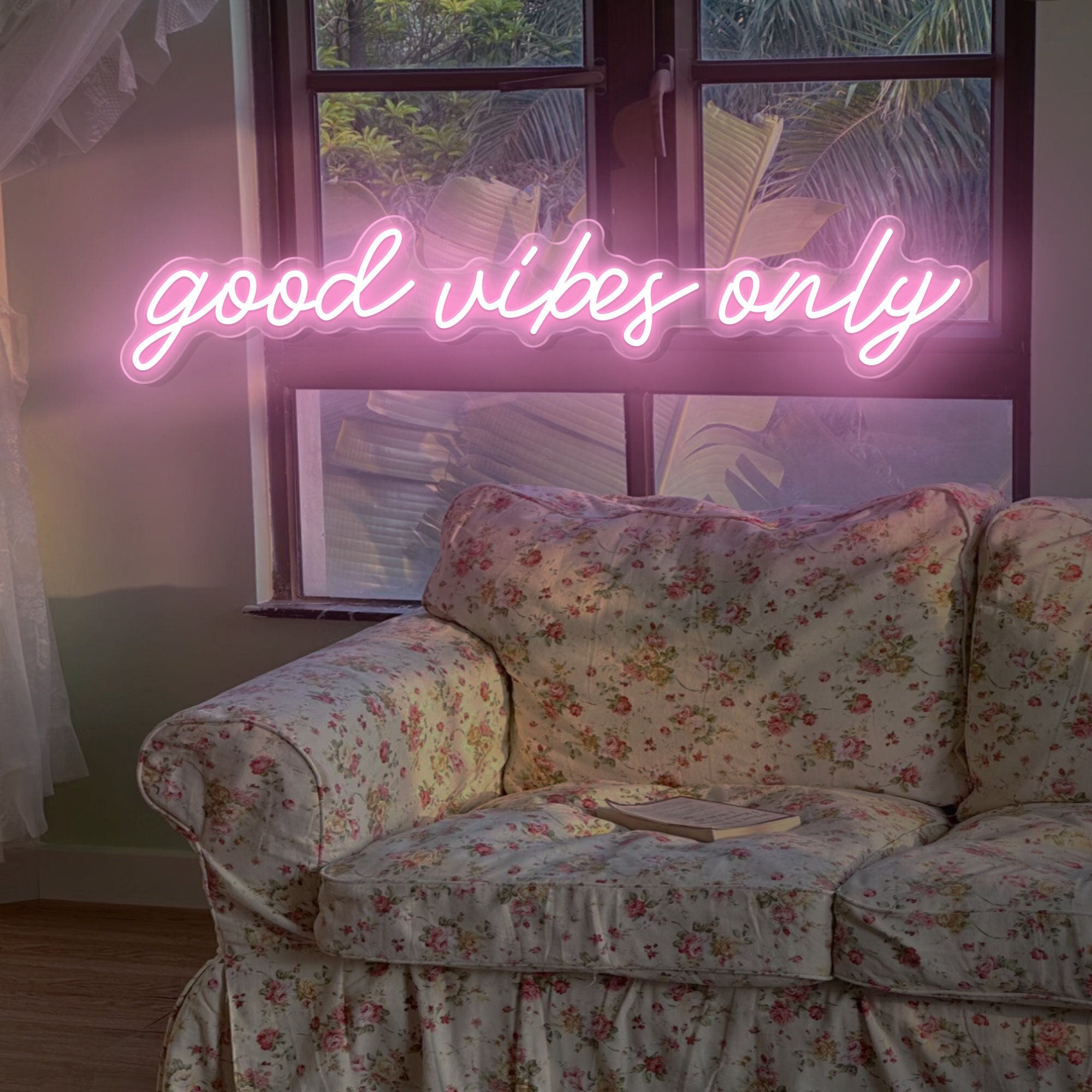 Good Vibes Only Neon Sign|Wedding Neon Sign|Neon Light Bedroom Decor|Led Sign Personalized Gifts| Neon Wall Art|Custom Good Vibes LED Sign