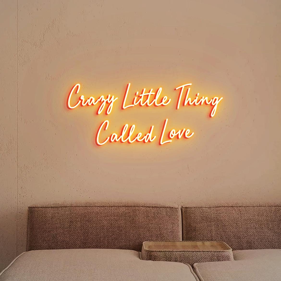 Crazy Little Thing Called Love Neon Sign Light Custom, Personalized Neon Light Pink Decor, Neon Light for Bar Party Decor
