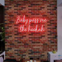 Custom Neon Sign Baby Pass Me the Hookah Neon Sign Neon Light Hookah Bar Decor, Led Neon Light Hookah Lounge Decor, Hookah Sign