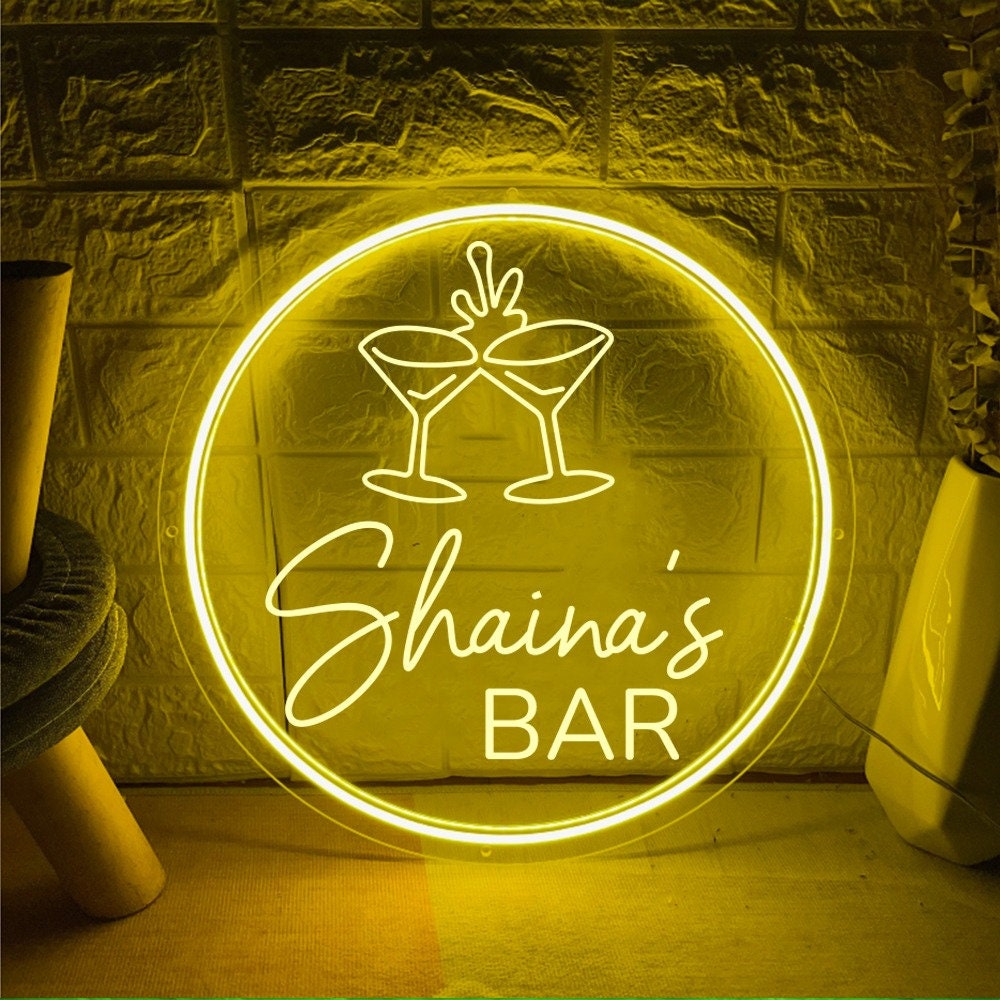 Custom Bar Neon Light, Cocktail, Led Light Personalized Gifts, Home Bar Party Decor, Beer Signs, Champagne Beer LED Decor Club Signage Gifts