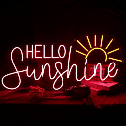 Hello Sunshine Neon Sign,Led Light Sign,Neon Sign Bedroom,Home Decor,Housewarming Gift,Welcome Sign,neon light art,Kids Room Wall Decor