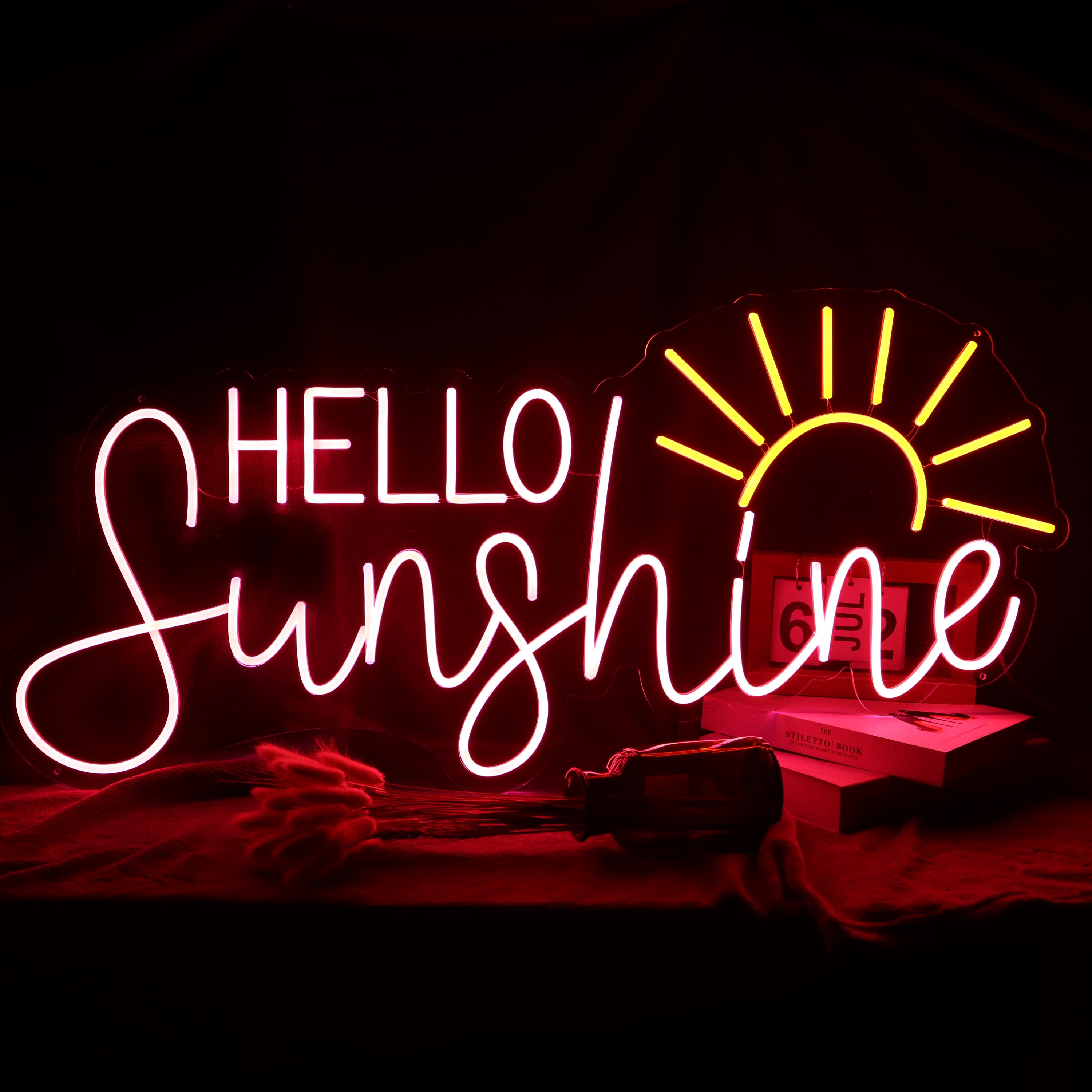 Hello Sunshine Neon Sign,Led Light Sign,Neon Sign Bedroom,Home Decor,Housewarming Gift,Welcome Sign,neon light art,Kids Room Wall Decor
