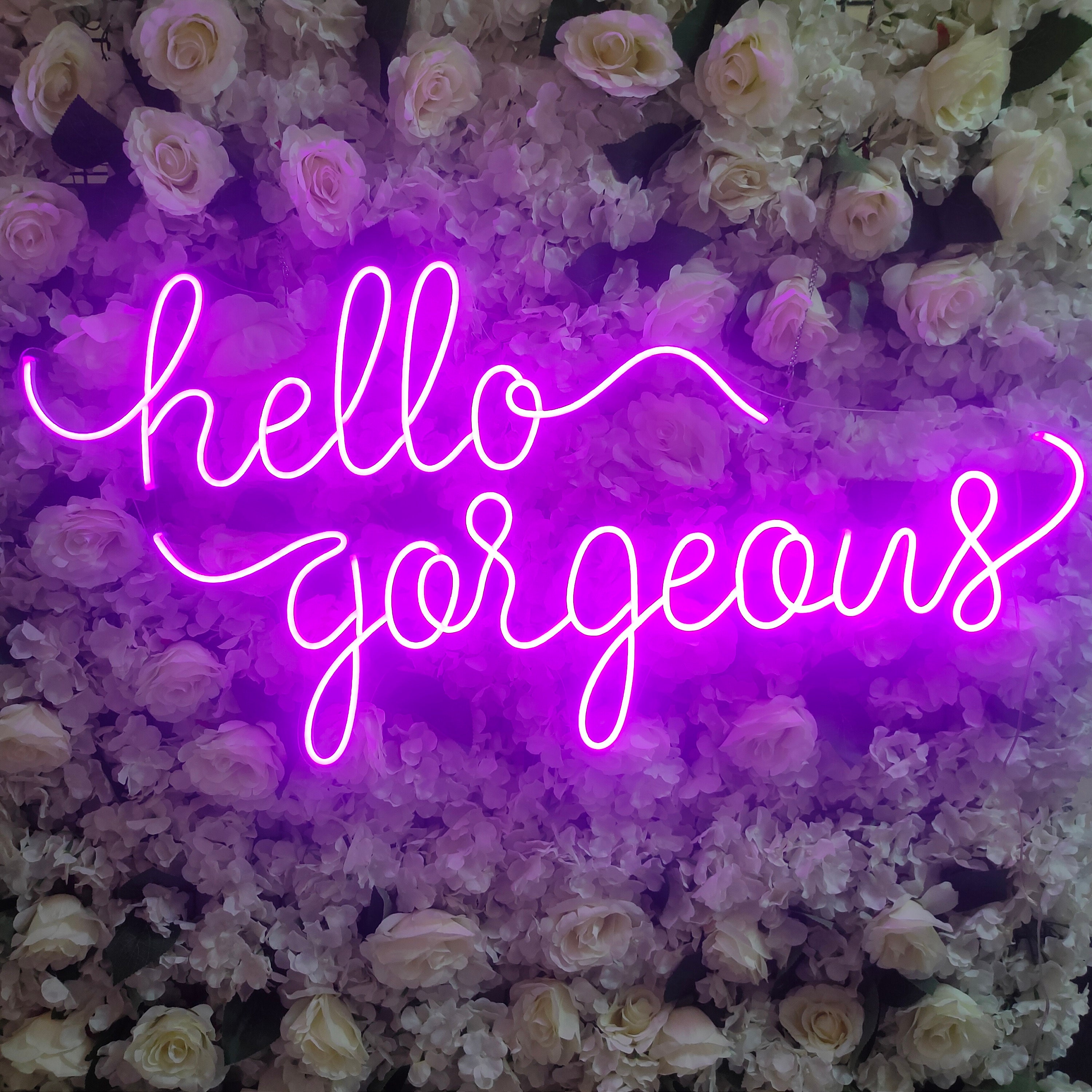 Custom Neon sign hello gorgeous Sign Neon Light Wedding Decoration Neon Sign Bedroom Neon Sign Wall Decor Led Neon Sign Beer Neon Sign
