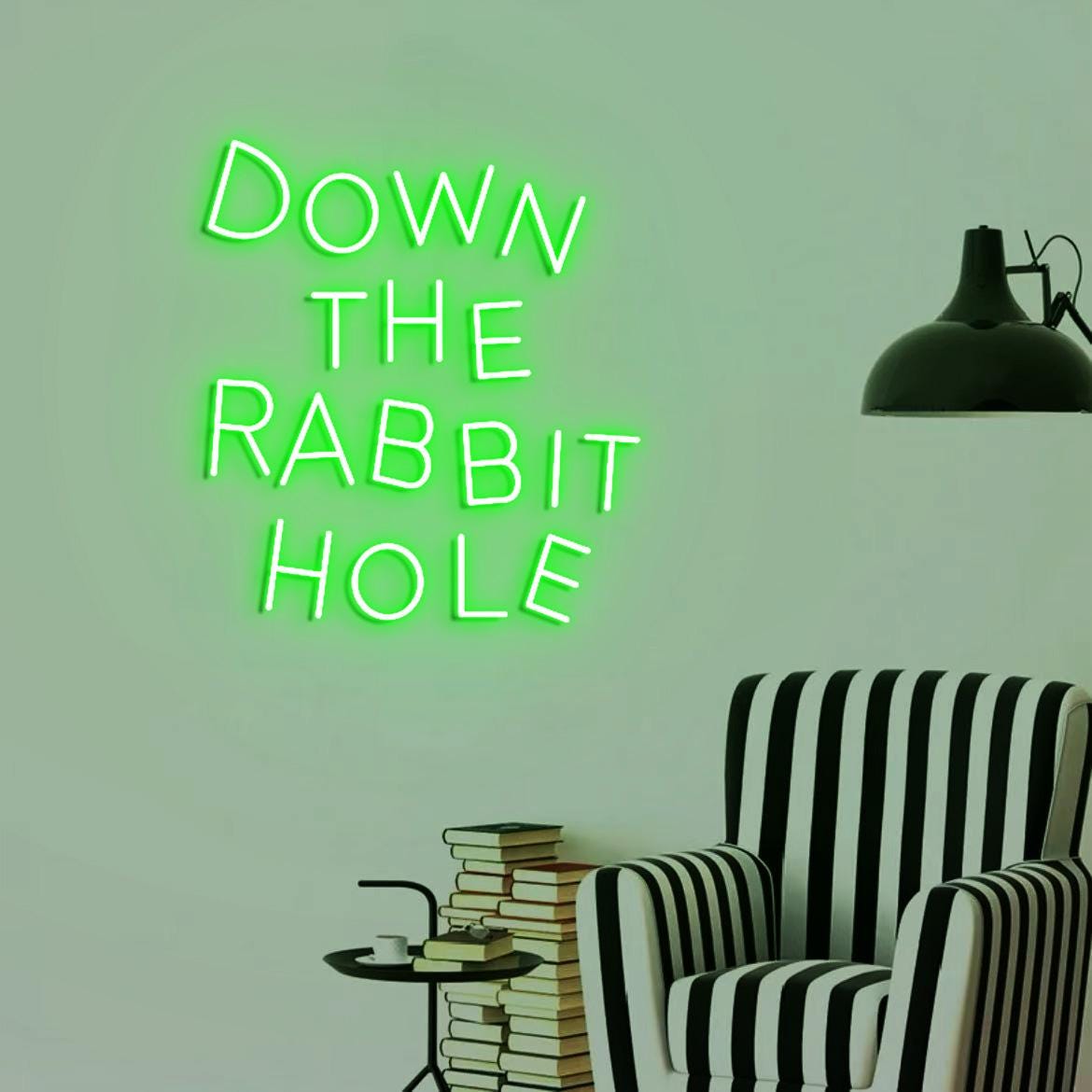 Down the Rabbit Hole Neon Light, Wonderland Themed Party Backdrop, Rabbit Hole Sign, Wonderland Sign Backdrop Decor