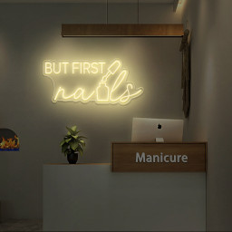 But First Nail Neon Sign|Custom Salon Logo Wall Decor|Nail Room Led Light Decor|Custom Lash Room Neon Decor|Lash Salon Light Wall Art