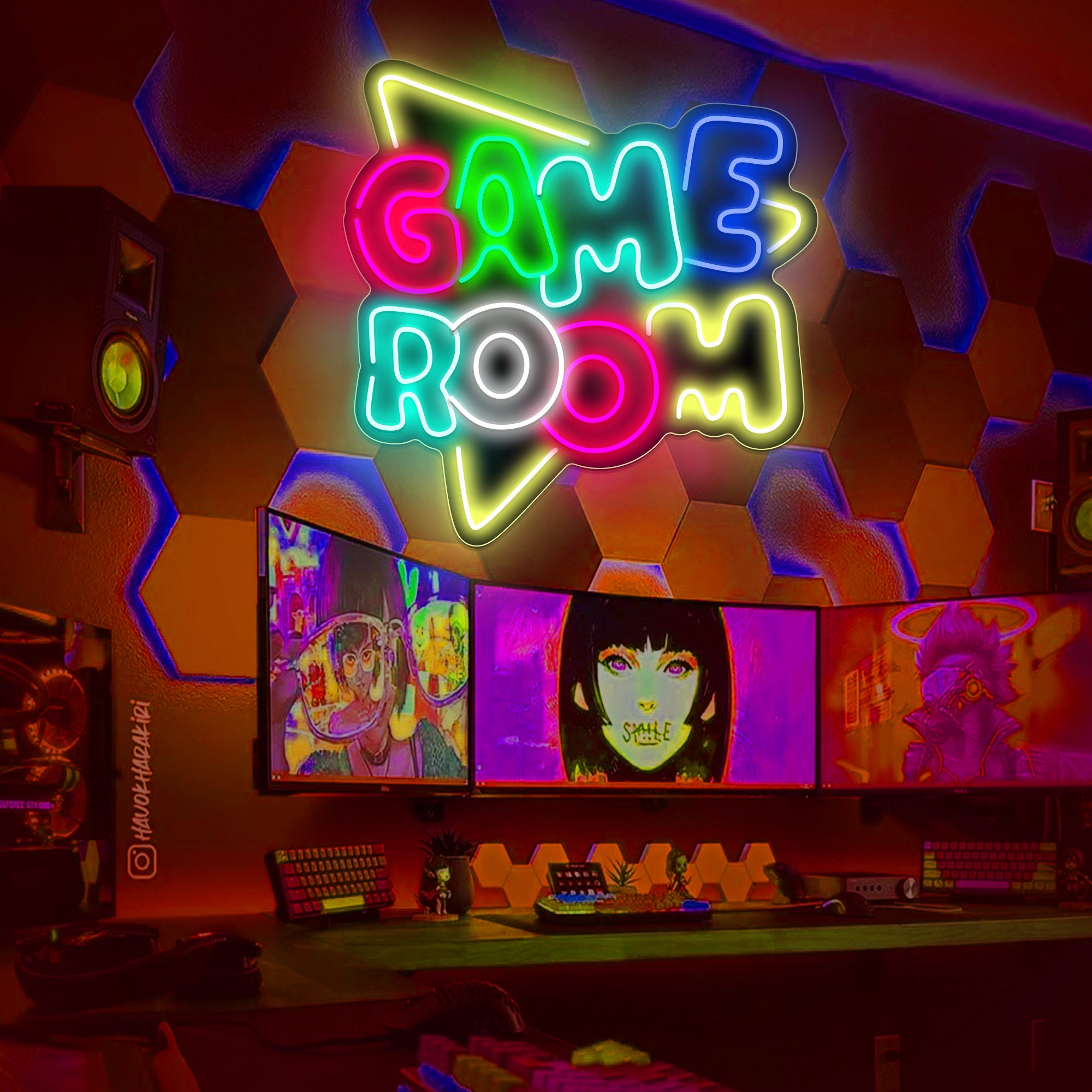 Game Room Neon Sign | Game Neon Sign Custom |Party Event Decor | Gaming Room Neon Light |Gift For Kids | Game Room Decor