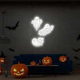 Cute Ghost Neon Sign Gifts, Funny Spooky Neon Sign, Womens Ghost Neon Led, Spooky Season Gifts, Halloween Party Neon Sign, Fall Ghost Neon