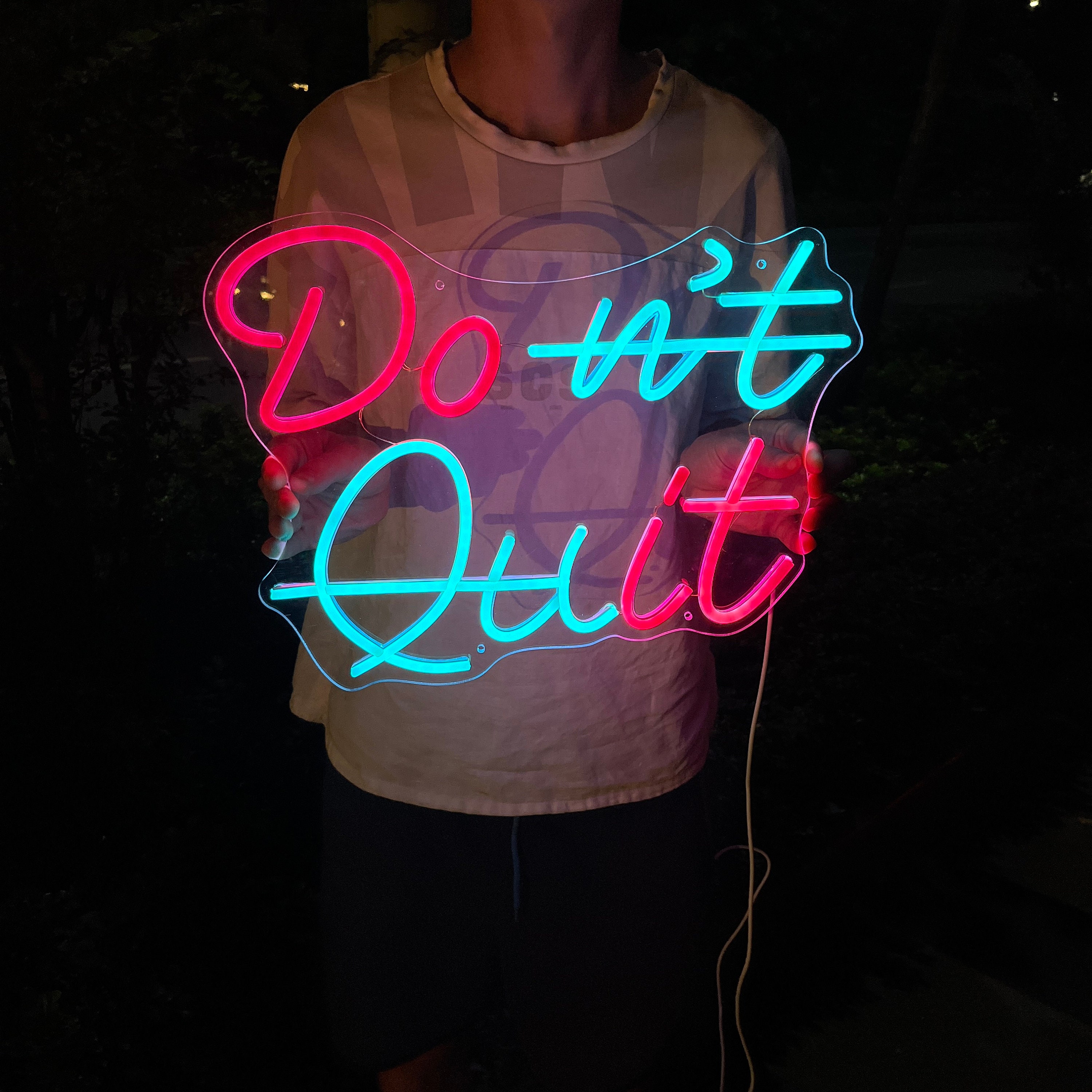Don't Quit Neon Sign, Gym Business Sign Wall Decor, Gym Motivational Quotes, Led Neon Sign ,Custom Neon Sign Aesthetic ,Neon Sign logo