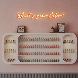 What's your Color? Nail Beauty Neon Light Sign, Nail Room Wall Art, Neon Sign for Nail Polish Rack Wall, Nail Business Wall Sign Display