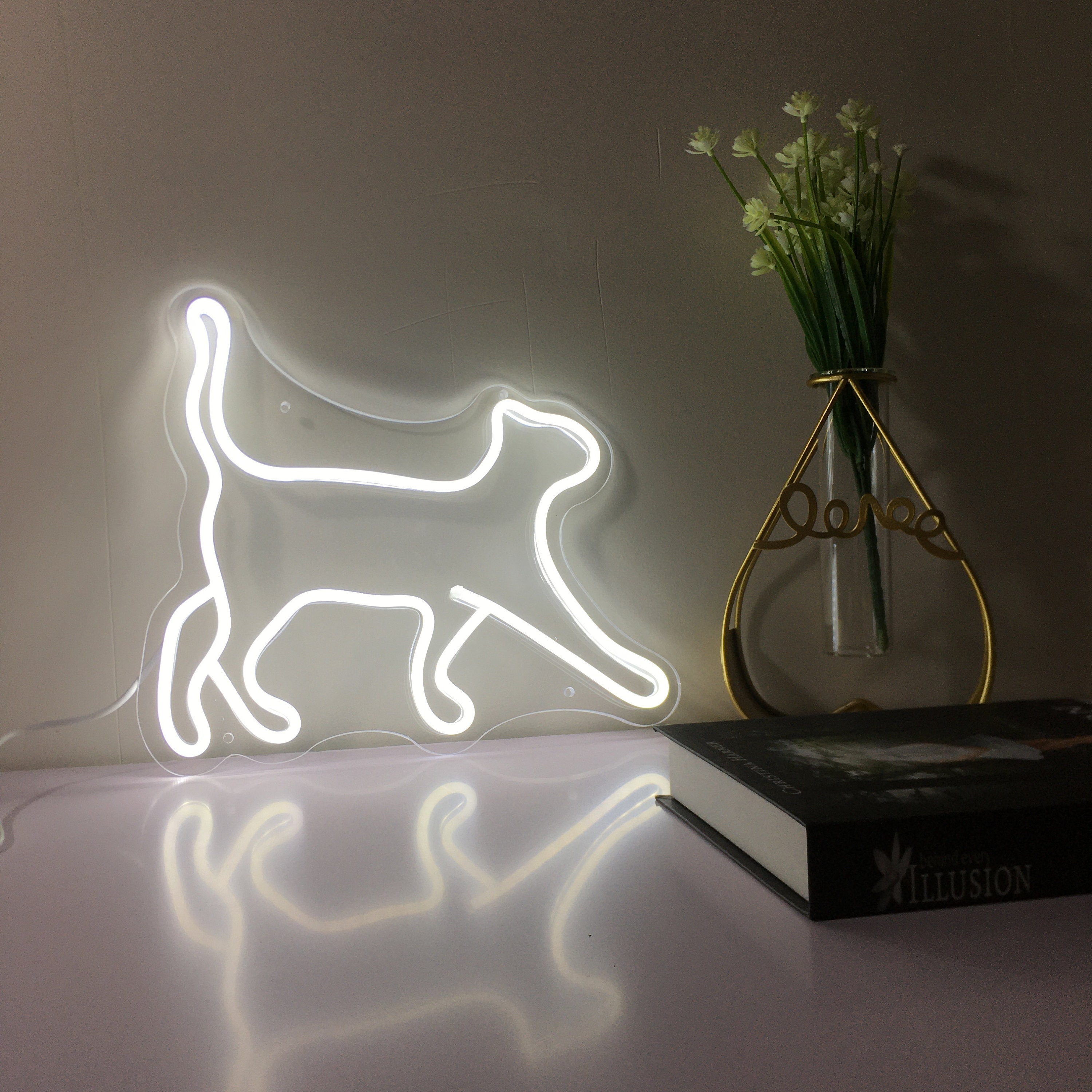 Custom Neon Sign Animal Cat Small Tabletop Custom Neon Sign Night Light Bedroom Neon Sign Wall Decor Cute Neon Sign Mini Neon Sign