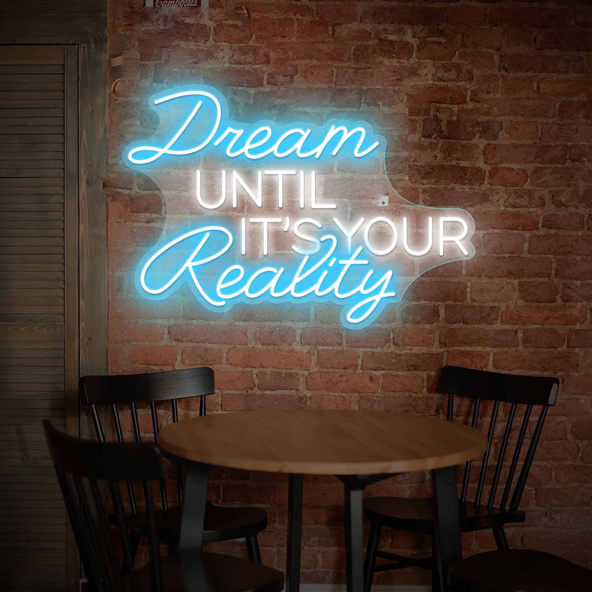 Dream UNTIL IT'S YOUR Reality Neon Sign for Wall Art Decor, Neon Light Sign Personalized Gifts for him or her,Personalized neon sign