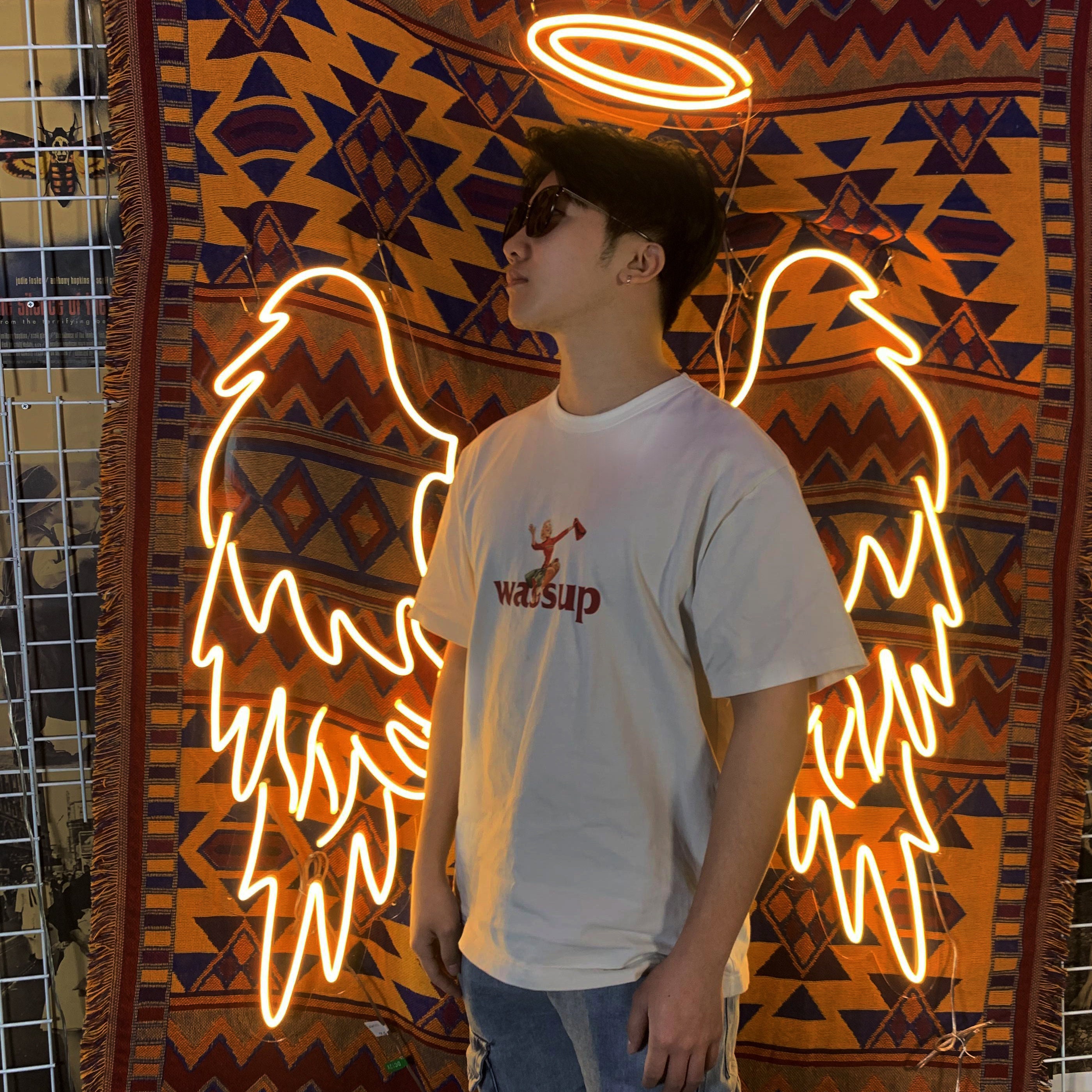 Wings Neon Sign,Personlized Led Neon Sign for Bachelor Party decor, Wall decor gift for birthday gift game room decor from NeonArtist