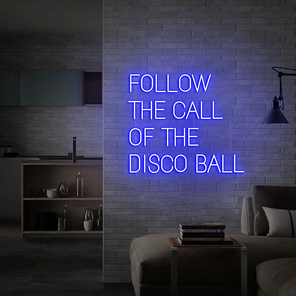Custom Neon Sign Follow the Call of the Disco Ball Wall Decor Neon Light for Bar Sign Disco Party Decorations