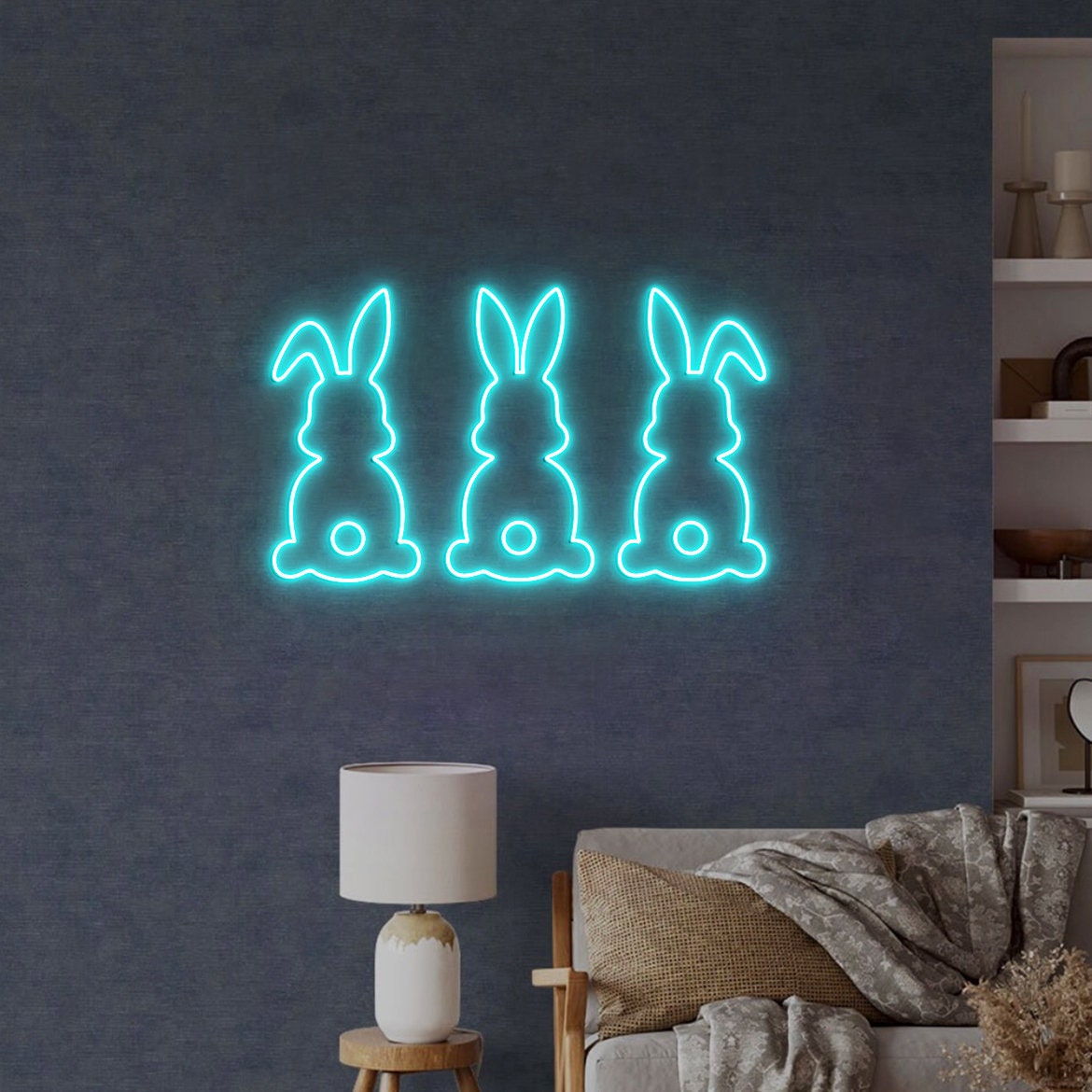 Easter Bunny Neon Sign Light, Easter Bunny Wall Decor, Cute Bunny, Easter Rabbit Decor, Easter Wall Decor