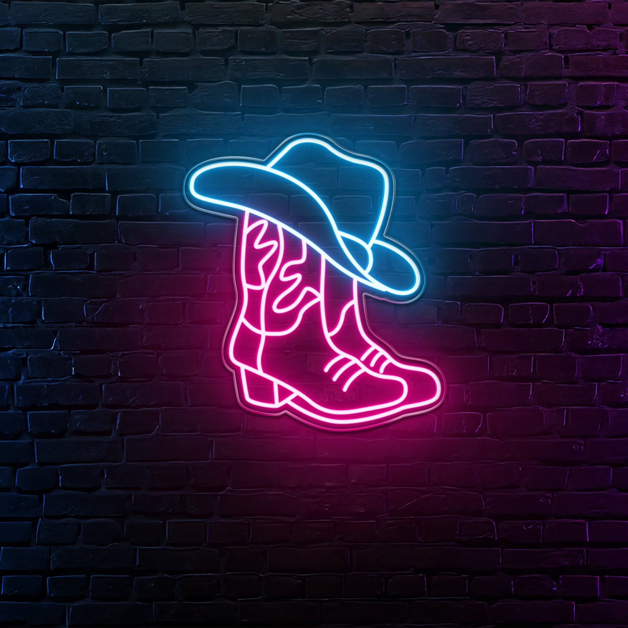 Cowgirl Boots Neon Sign, Pink Cowgirl Boots LED Neon Light Signs,Neon Light For Shop Wall Decor,Business Neon Sign,Cowgirl Gifts
