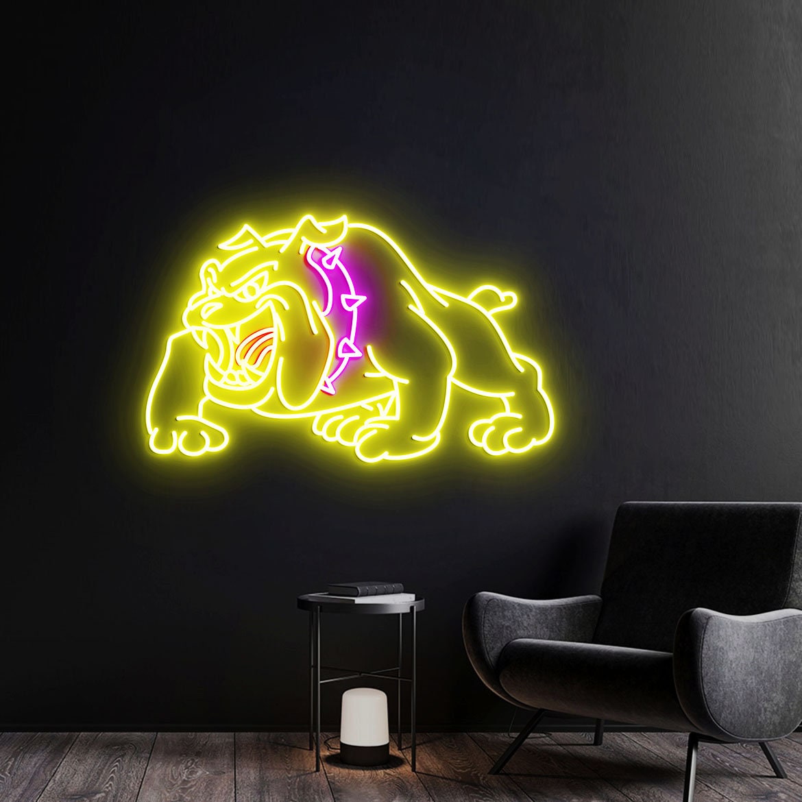 Bulldog Neon Light, Neon Sign Light Decor, Bulldog Bedroom Neon Sign, Bedroom Neon Lights, Home Neon Light, Animal Neon Sign Wall Decoration