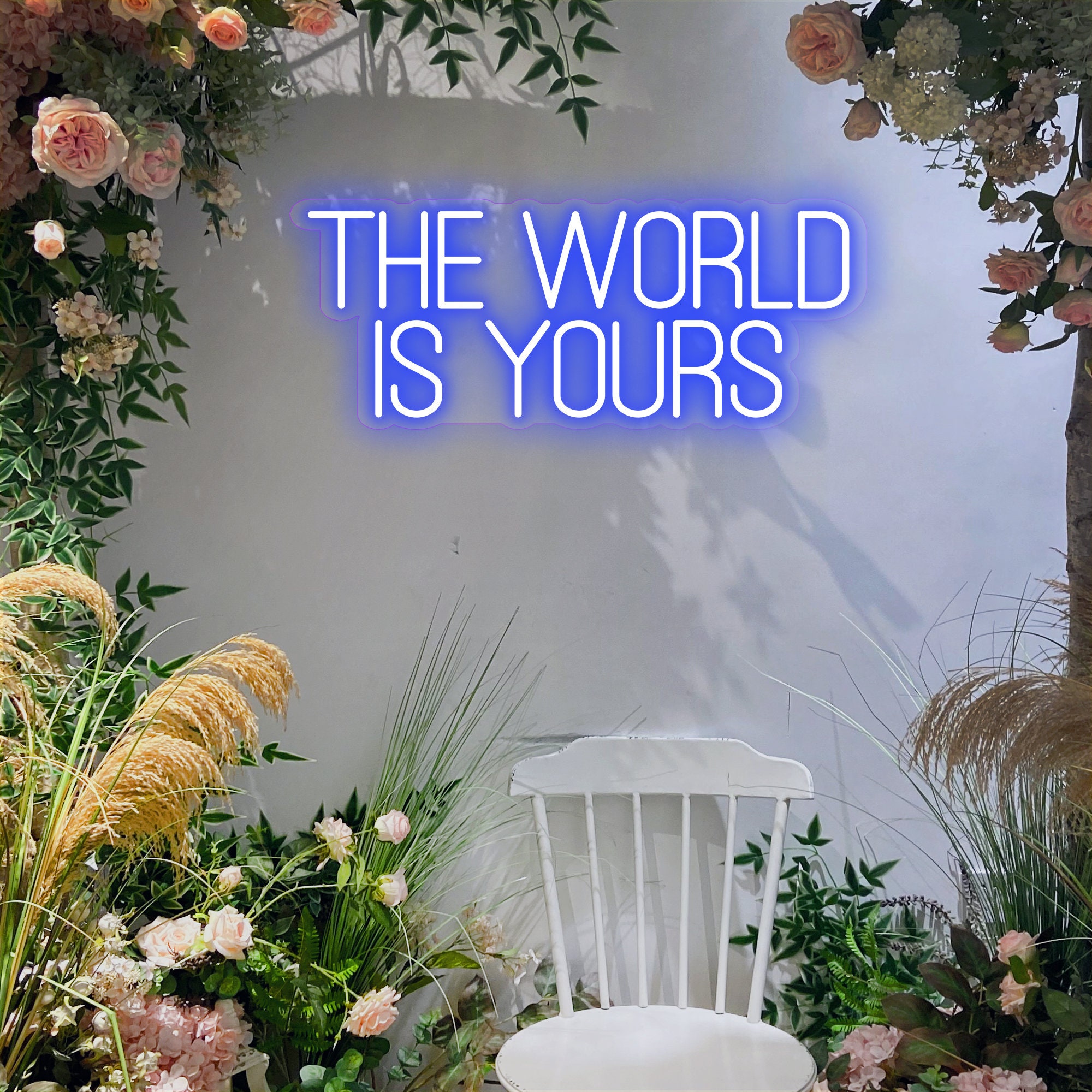 The World is Yours Neon Sign,Neon Wall Art ,Wedding Signs, Wall decoration Room Decor Handmade Sign Additional Price