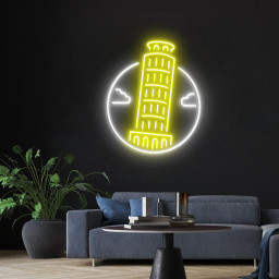 Pisa Tower Neon Light, Neon Sign Light Decor, Pisa Tower Bedroom Neon Sign, Home Neon Lights, Pisa Tower Wall Decoration