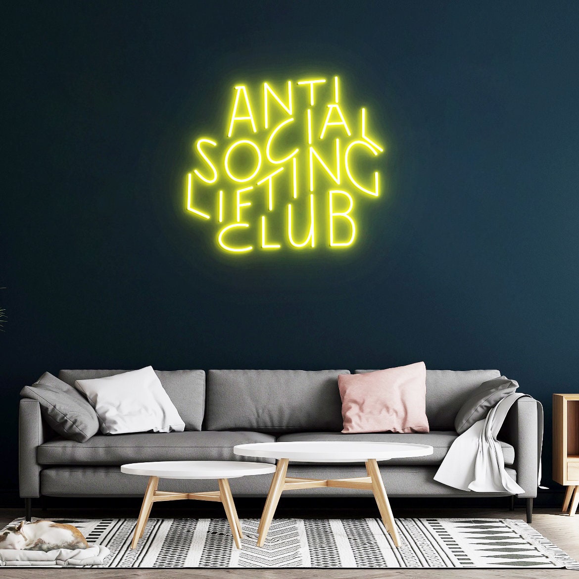 Anti Social Lifting Club, Neon Light Signs, Weight Lifting Sign, Workout Gym Wall Decoar, Home Gym Sign