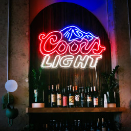 Coors LIGHT Neon Sign,Neon Sign for Wall Decor Neon Lights for Bedroom,Led Business Signs,Wall Logo Neon Sign,Shop Wall Neon Light Decor