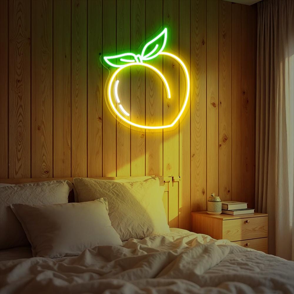 Peach Neon Sign, Fruit Led Sign, Peach Led Sign, Peach Neon Decor for Bedroom Living Room, Peach LED Sign, Fruit Neon Sign, Custom Neon Sign