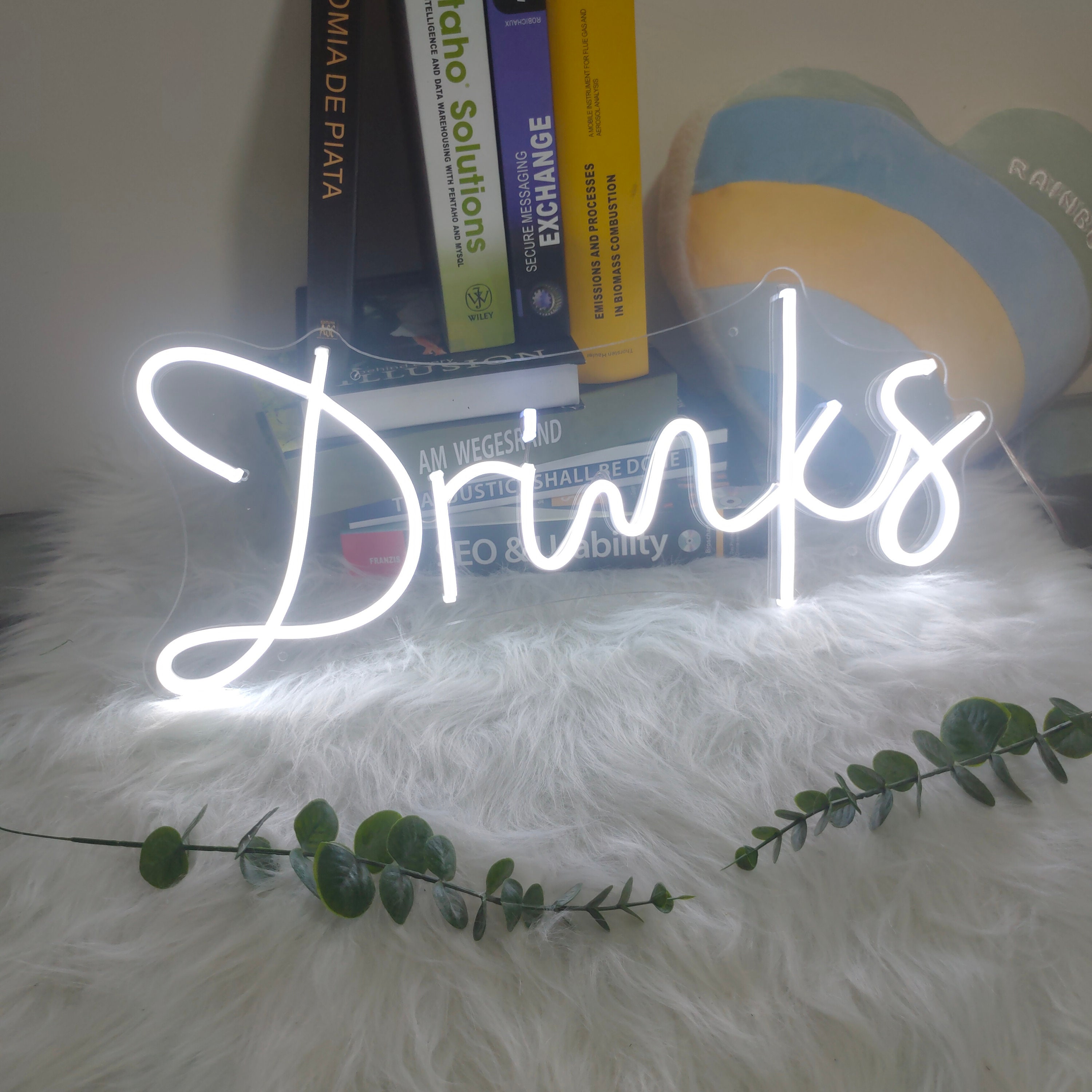 Custom Neon Sign Name Drinks Led light Wedding Decor Birthday Gift Party Bar Sign Home Bedroom Wall Mural 12V flex neon strip Acrylic Banner