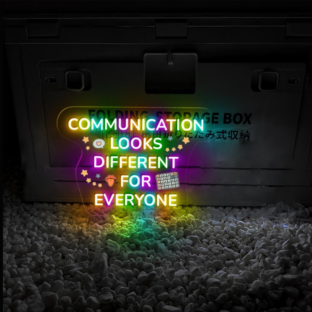 AAC SPED Teacher Inclusion Neon, Your Words Matter Neon, Neurodiversity Bcba Slp OT Teachers Gift, Language Special Education, Words Matter