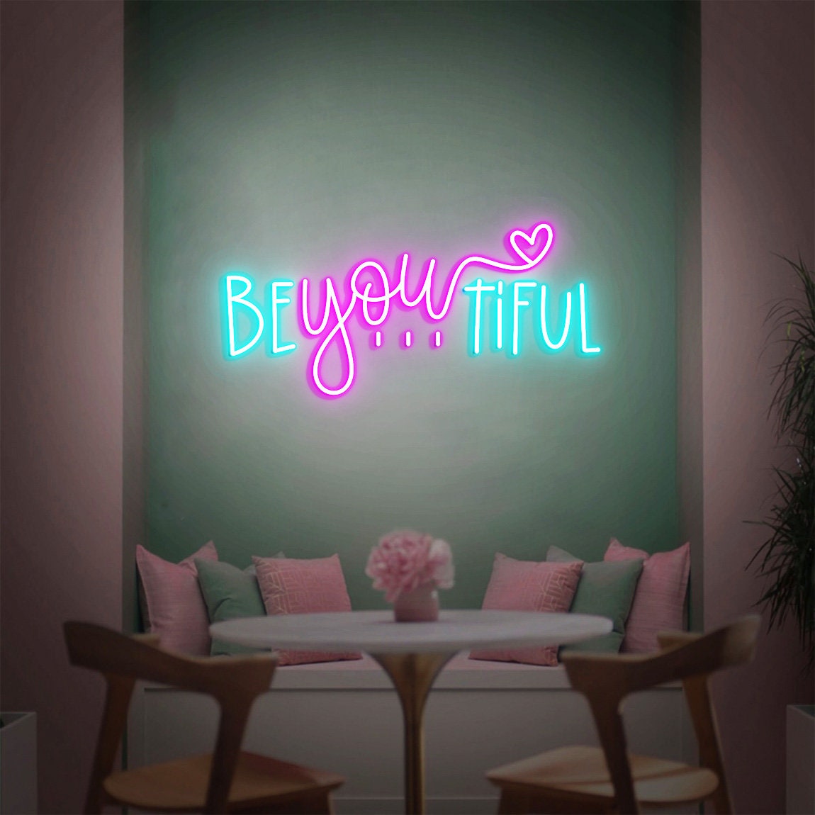 Custom Be You Tiful Sign, BeYouTiful Sign for Girl Bedroom Decor, Makeup Room Sign, Custom Beautiful Sign Gift for Beauty Salon