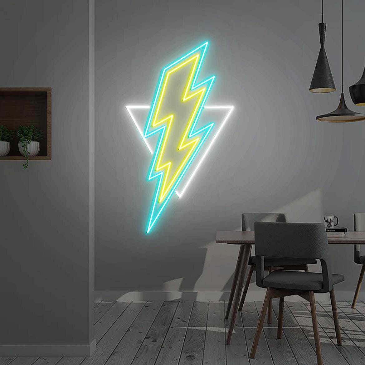 Lightning Bolt Neon Sign, Lightning Bolt Shape Wall Art, Thunder Bolt Lightning, Game Boy Room Decor, Bolt Gift for Kids