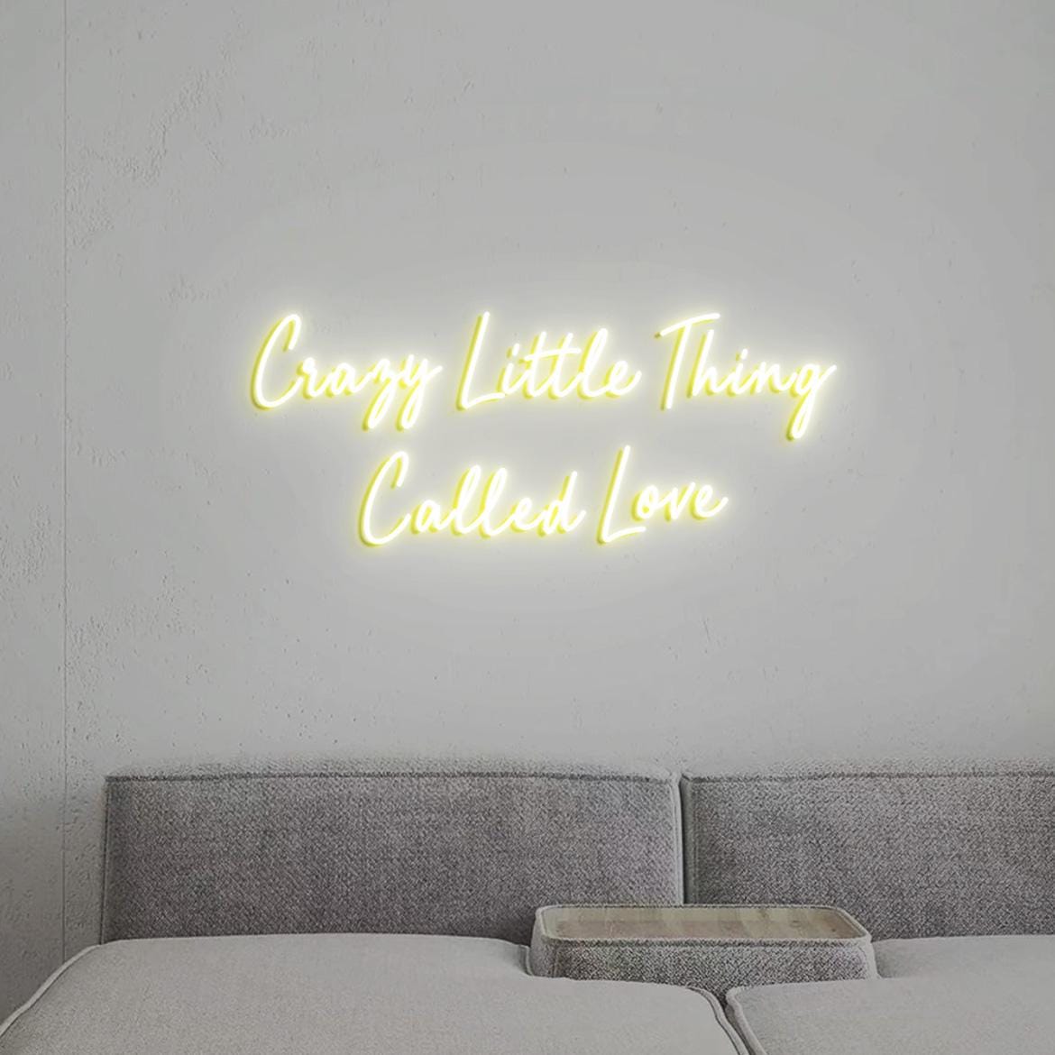 Crazy Little Thing Called Love Neon Sign Light Custom, Personalized Neon Light Pink Decor, Neon Light for Bar Party Decor