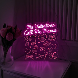 Valentines Mom Neon Gift for Mom Valentines Day, Mama Neon My Valentines, Call Me Mama Gift For New Mom, Single Mom Gifts, Happy Valentine