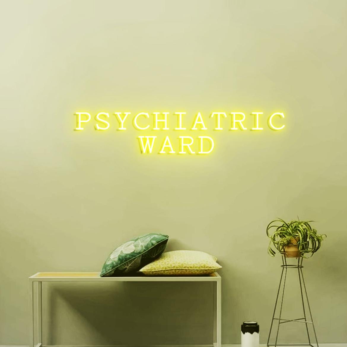 Psychiatric Ward Neon Sign Light, Funny Sign for Door Hanging, Cool Sign for office door