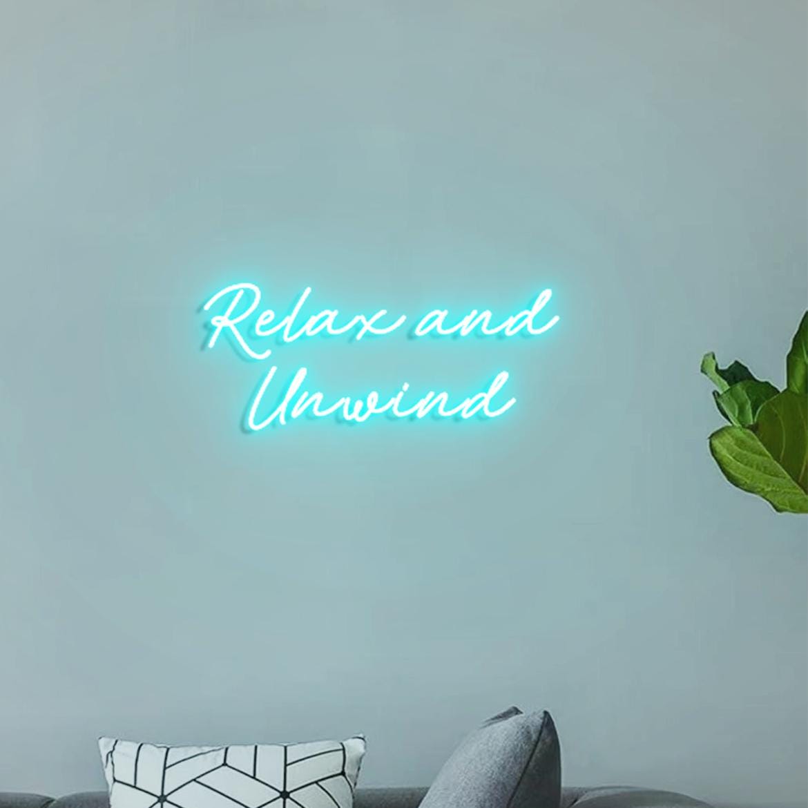 Relax and Unwind Sign, Neon Sign for Bathroom Spa Room Decor, Spa Salon Room Signs, Relax Sign for Massage Room, Unwind Sign Bathroom Room