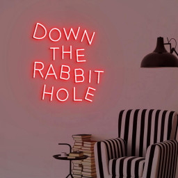 Down the Rabbit Hole Neon Light, Wonderland Themed Party Backdrop, Rabbit Hole Sign, Wonderland Sign Backdrop Decor