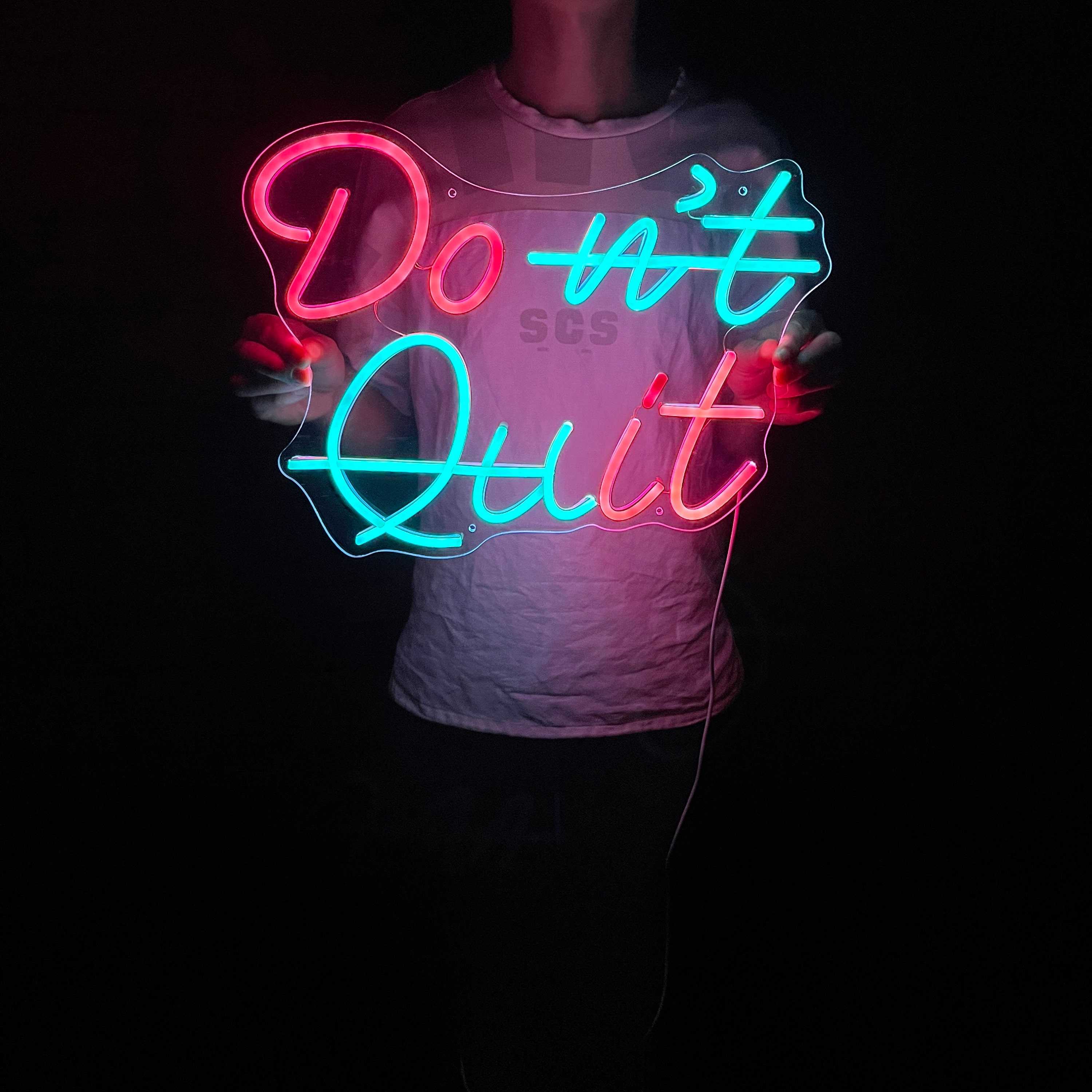 Don't Quit Neon Sign, Gym Business Sign Wall Decor, Gym Motivational Quotes, Led Neon Sign ,Custom Neon Sign Aesthetic ,Neon Sign logo
