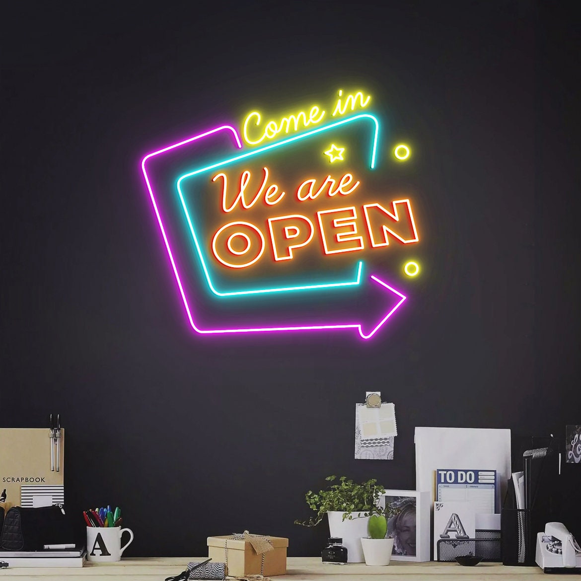 Come in We Are Open, Led Neon Sign, Custom Open Neon Light, Business Store Modern Open Sign, Shop Door Sign