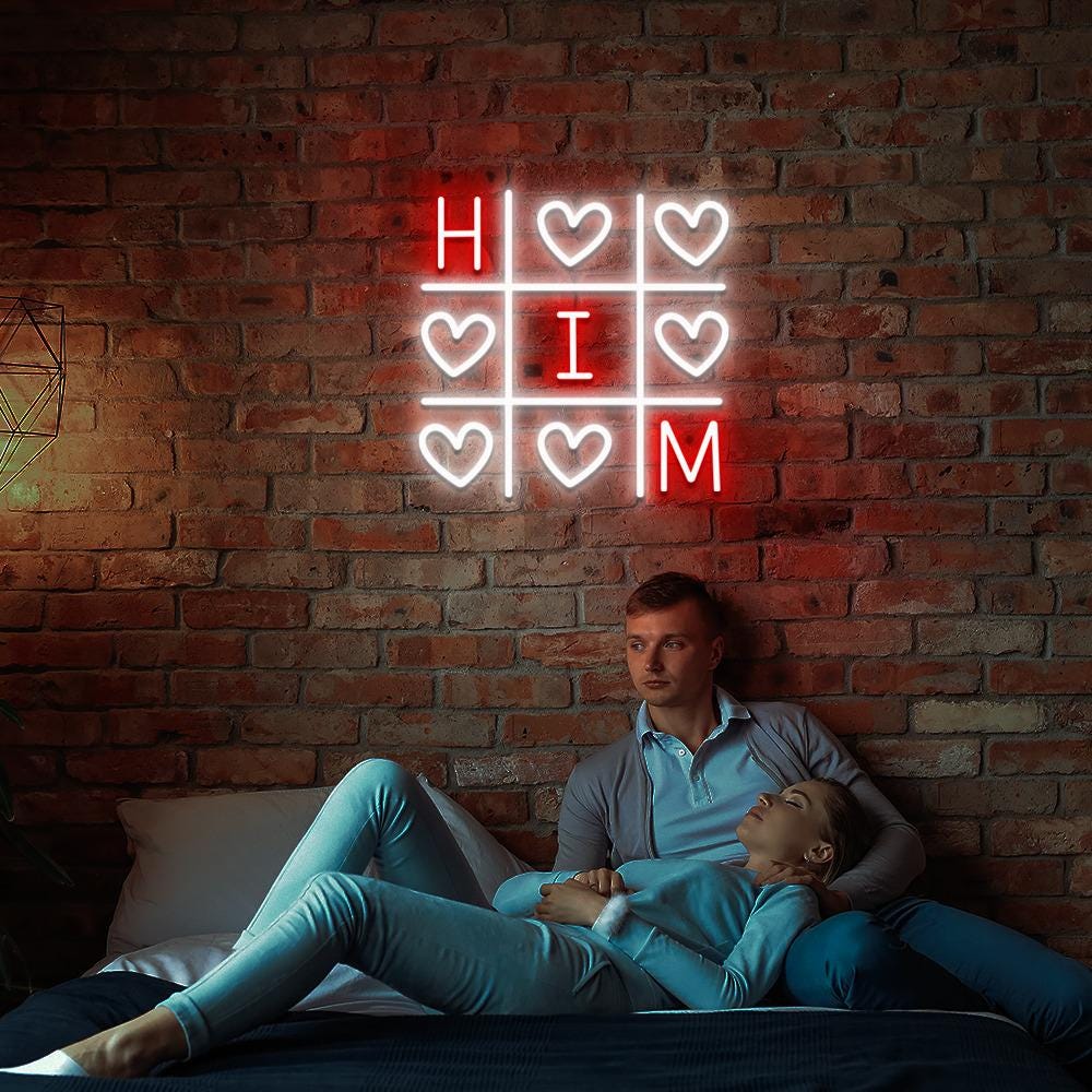 Love Him And Love Her Xoxo Couple Neon, Valentine's Day For Women And Men Neon, Couple Neon for Women, Valentine's Day Gifts, Valentines Day
