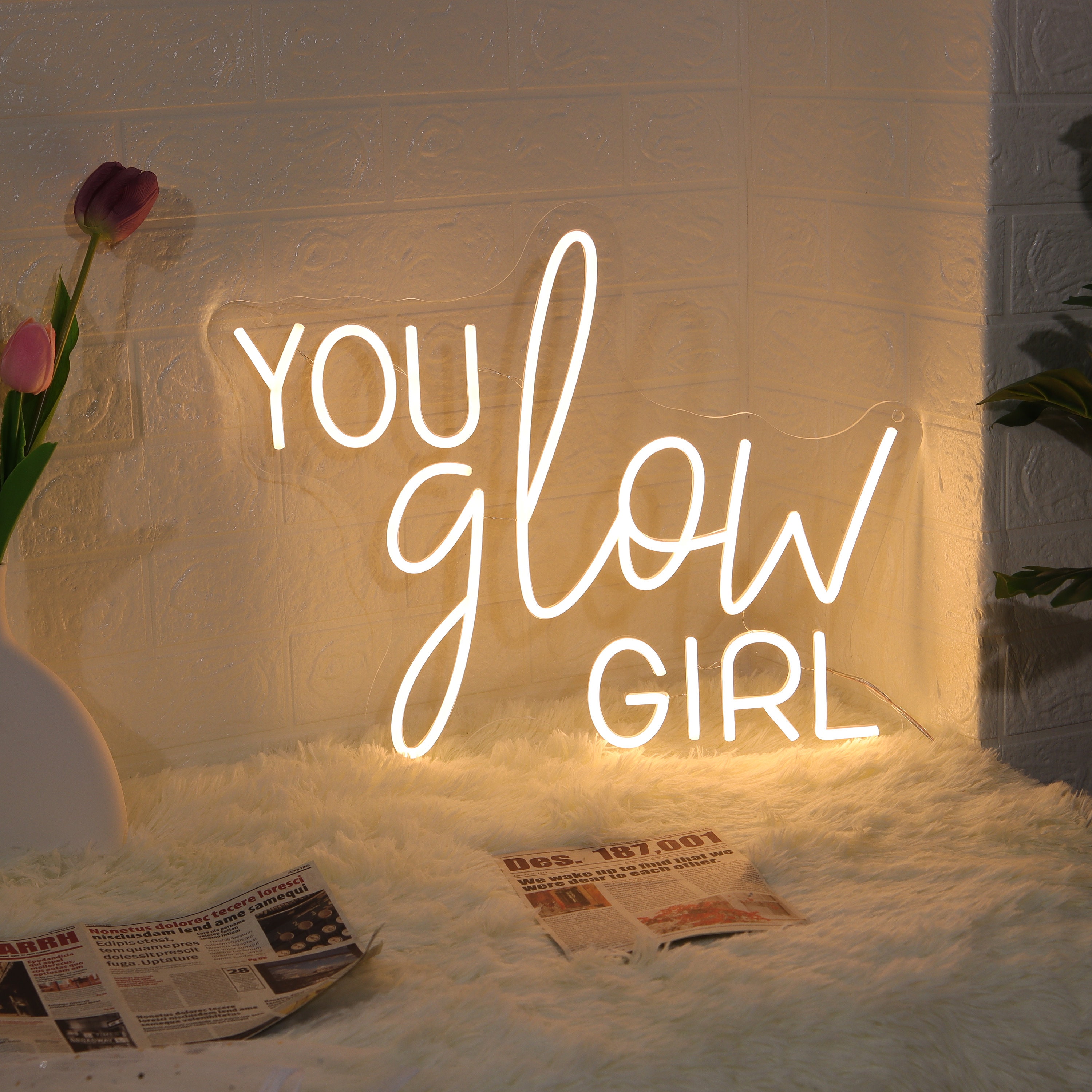 You Glow Girl neon sign/Custom Neon Sign Bedroom/Led Signs Room Decor/Neon Signs Personalized Gifts/Party decor/Wedding Neon Light