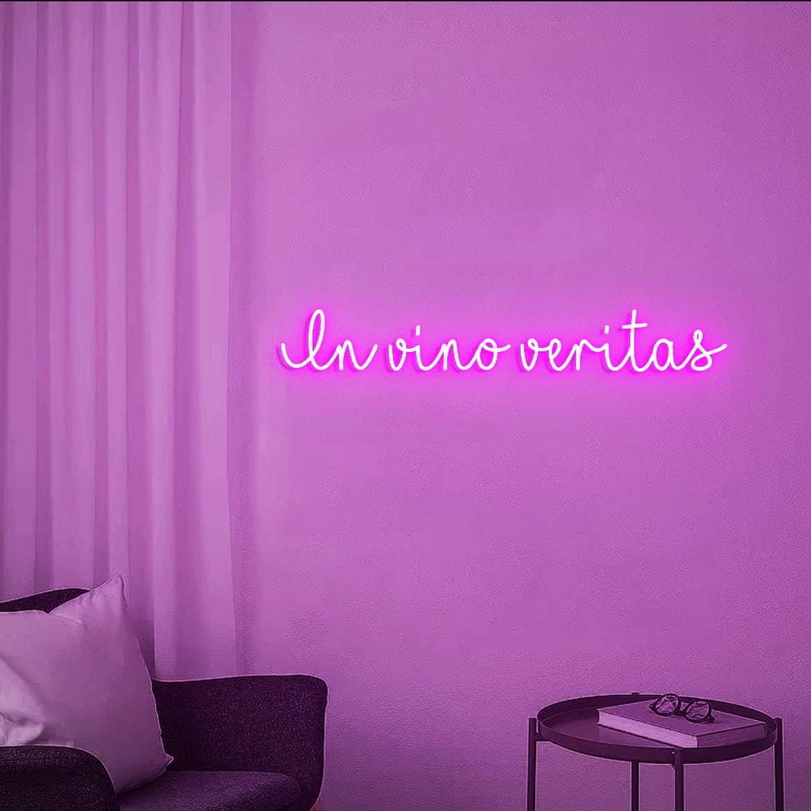 In Vino Veritas Neon Sign, Vino Sign, Home Wine Bar Wall Neon Light, Wine Bar Area Wall Sign, Vino Sign for Wine Area, Vino Bar Wall