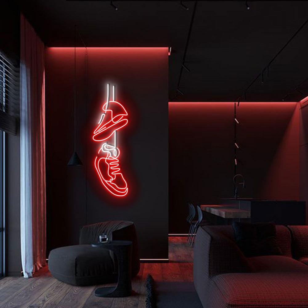 Sneakers Neon Sign For The Ultimate, Shoe Neon Sign, Sneaker Night Light Modern, Sports Shoe Decor, Sneaker Wall Art, Sneaker Wall Decor