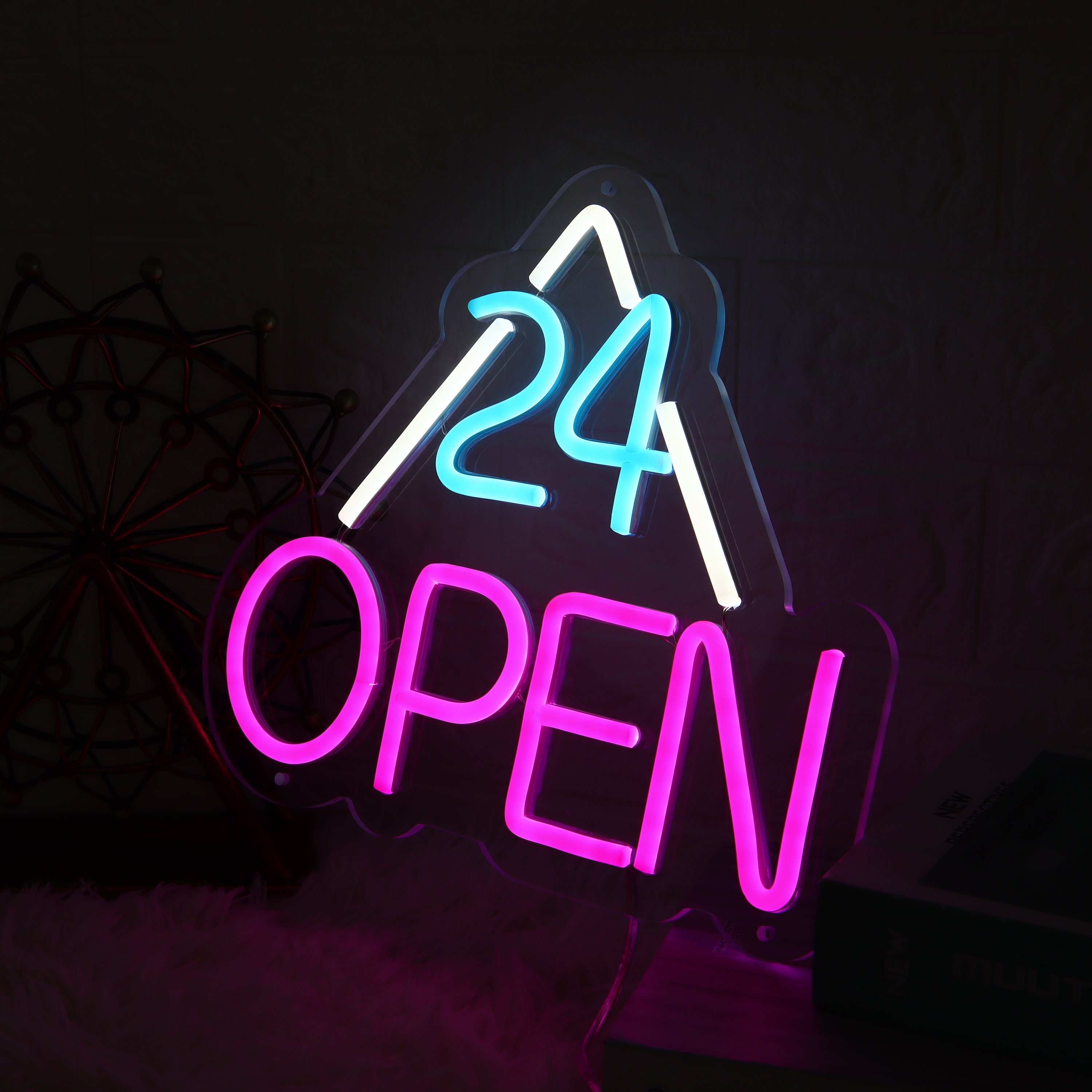 OPEN Sign |Neon Wall Decor| Neon Open Sign| Neon Lights for Bar Salon Stores|Hotel OPEN 24 Hours Neon Sign|Hair salon Restaurant Decor