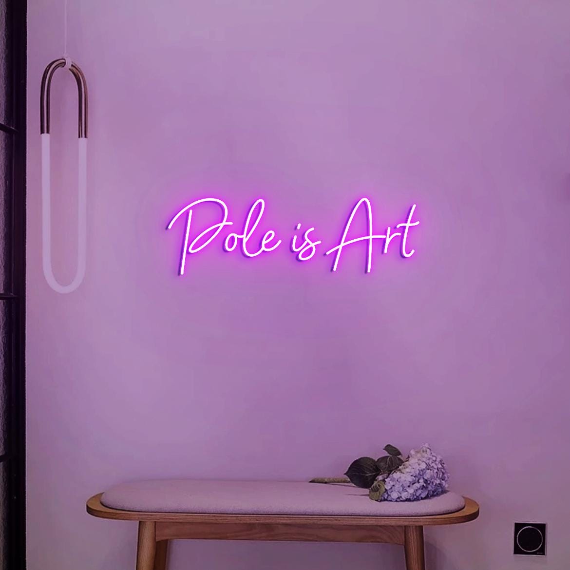 Pole is Art Neon Sign, Pole Dancing Classes Wall Art, Neon Sign for Pole Studio Decoration, Home Pole Room Decor Idea, Gift for Pole Dancer