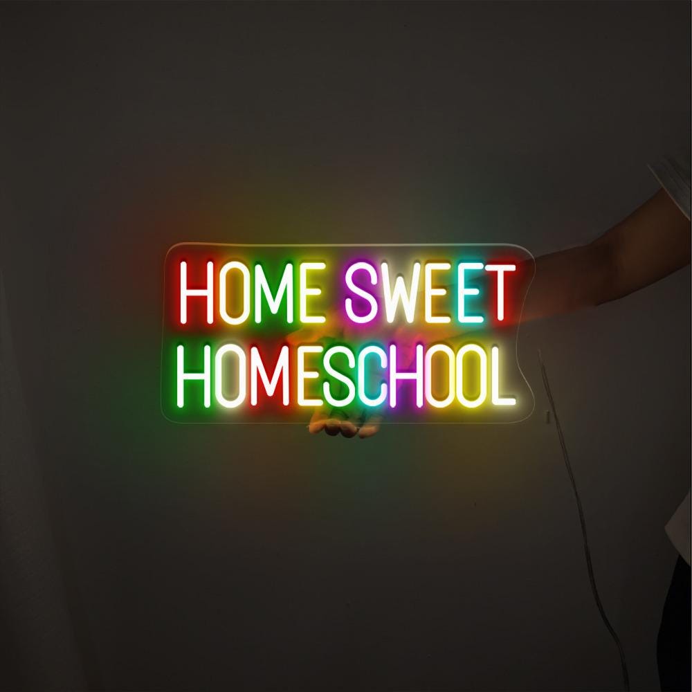 Home Sweet Homeschool Neon Sign, Positive Affirmation, Kids Wall Neon, Growth Mindset, Classroom Decor, Positive Classroom, Education Gifts