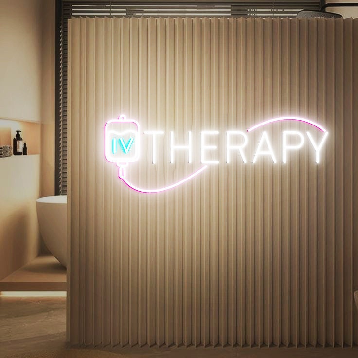 IV Therapy Neon Sign, Iv Injection Room Wall Decor, Med Spa Salon Neon Sign, IV Nutrient Therapy Room Decoration, Iv Drip Led Signs