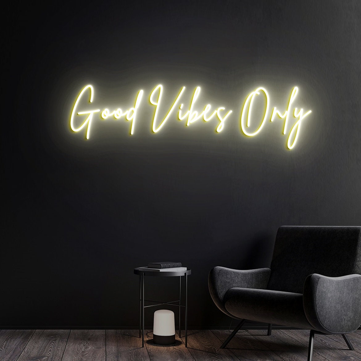 Good Vibes Only Neon Light, Neon Vibes Light Sign Wall Art, Custom Neon Sign Bedroom Apartment Wall Hanging