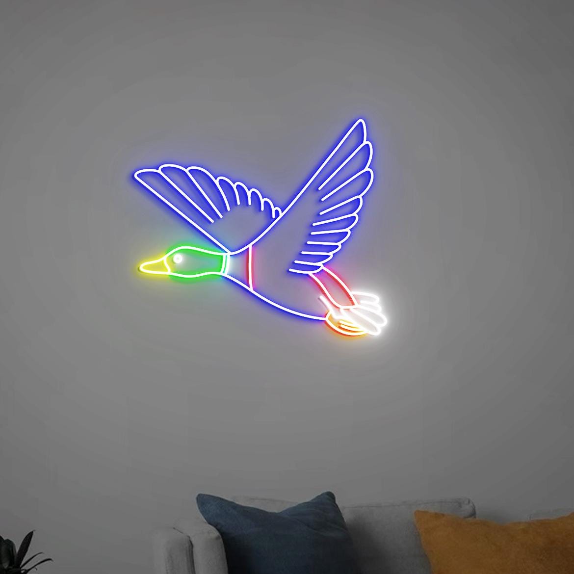Mallard Duck Neon Light, Flying Duck Room Decoration, Duck Hunting Wall Art, Flying Mallards Gifts, Mallard Duck Gifts, Birthday Gifts