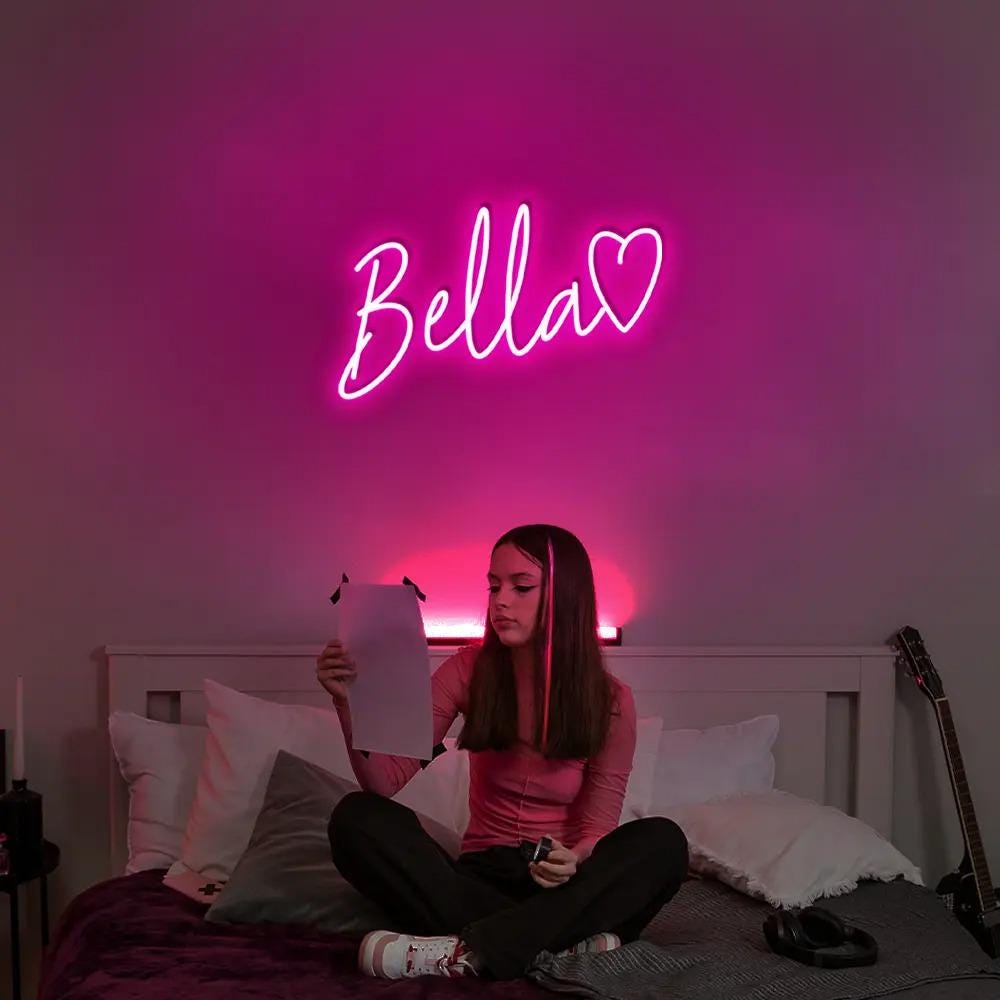 Custom Neon Sign Name For Kids Bedroom, Neon Sign Led Light Neon Sign Bedroom Decor Neon Sign Wall Decor Teenage Girls Gifts Christmas Gifts