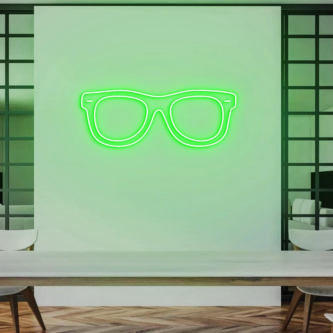 Eyeglasses Neon Sign, Big Glasses Large Glasses Neon Light Sign Wall Decor, Glasses Outline for Optical Office Wall, Optometrist Gifts