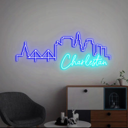 Charleston Skyline Neon Light, Charleston SC City Skyline Wall Art, Charleston for Home Apartment Office Decor, Christmas Charleston Gift